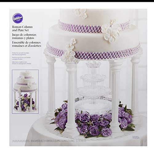 Wilton Roman Column Tiered Wedding Cake Stand, a Beautiful, Elegant Tiered Cake Stand for Weddings and Special Occasions, 8-Piece