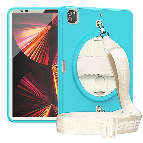 iPad Pro 12.9 Inch Case (2021/2020/2018) with Shoulder Strap