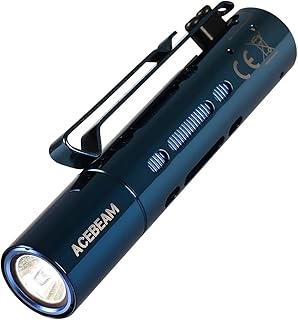 ACEBEAM Rider RX Torche LED Super Bright 650 High Lumens Rechargeable Torch Small AA Torch 90+ High CRI Torch for Camping, Hiking, Everyday Use (Blue)