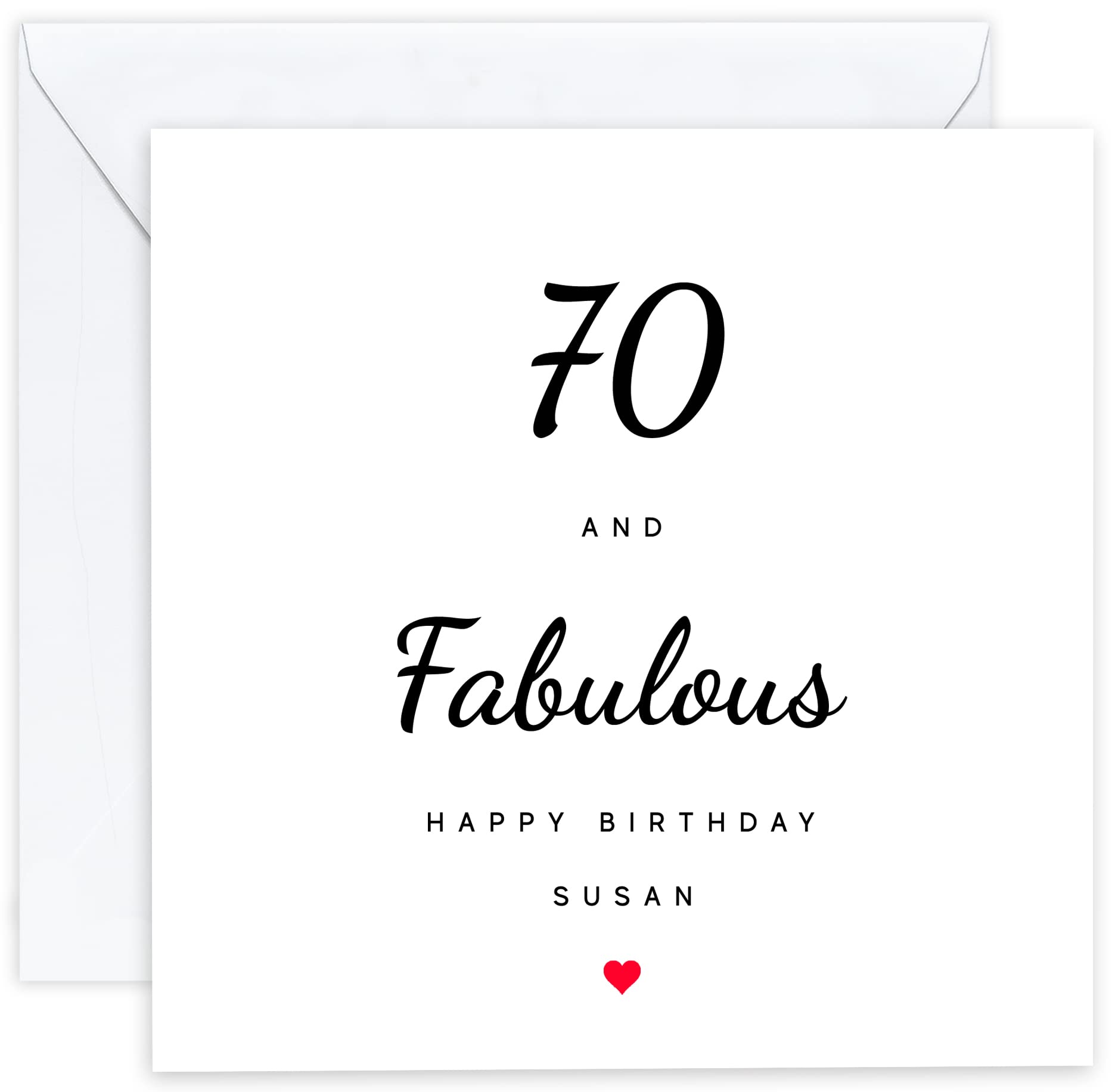 Personalised 70th Birthday Card - Seventieth Birthday Card for 70 Year Old Women Mum Mother Gran Nan Grandmother Sister Wife Woman Nanny Friend Her (Age 70) — image 1