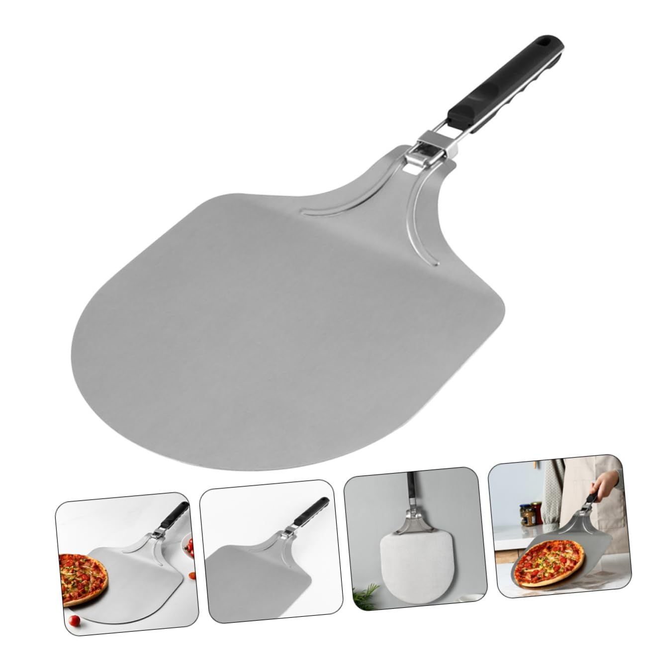 Pelle à Pizza Pliante 12 Pouces en Acier Inoxydable