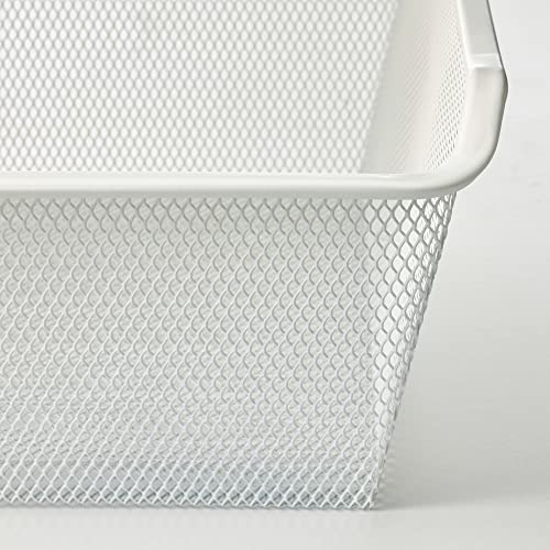 Panier en maille KOMPLEMENT blanc 75x58 cm avec rail coulissant pour dressing