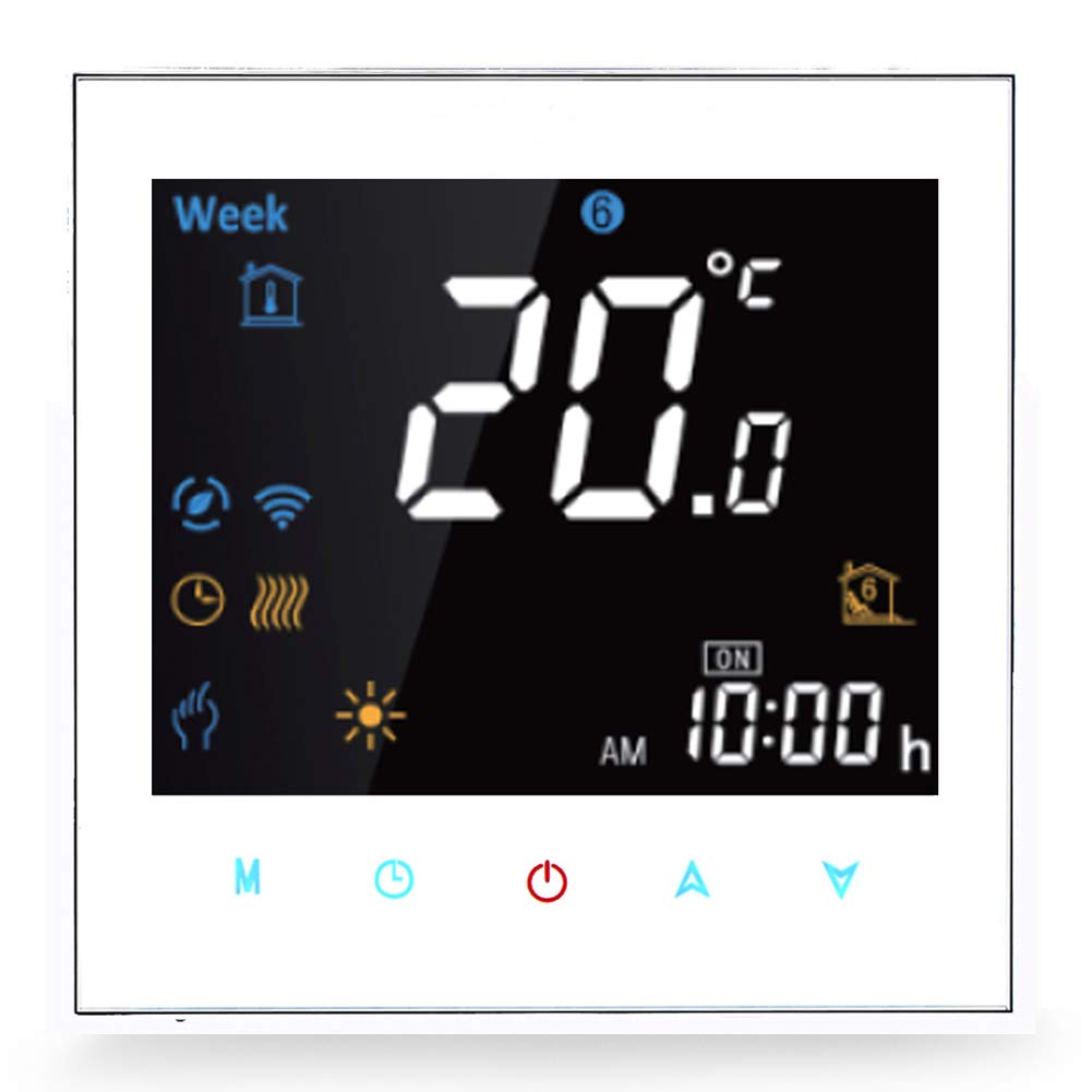 Alexa Google Voice Control Programmable Electric Floor Heating Smart Room WiFi Wireless Thermostat - Smart Thermostat, Floor Heating Thermostat