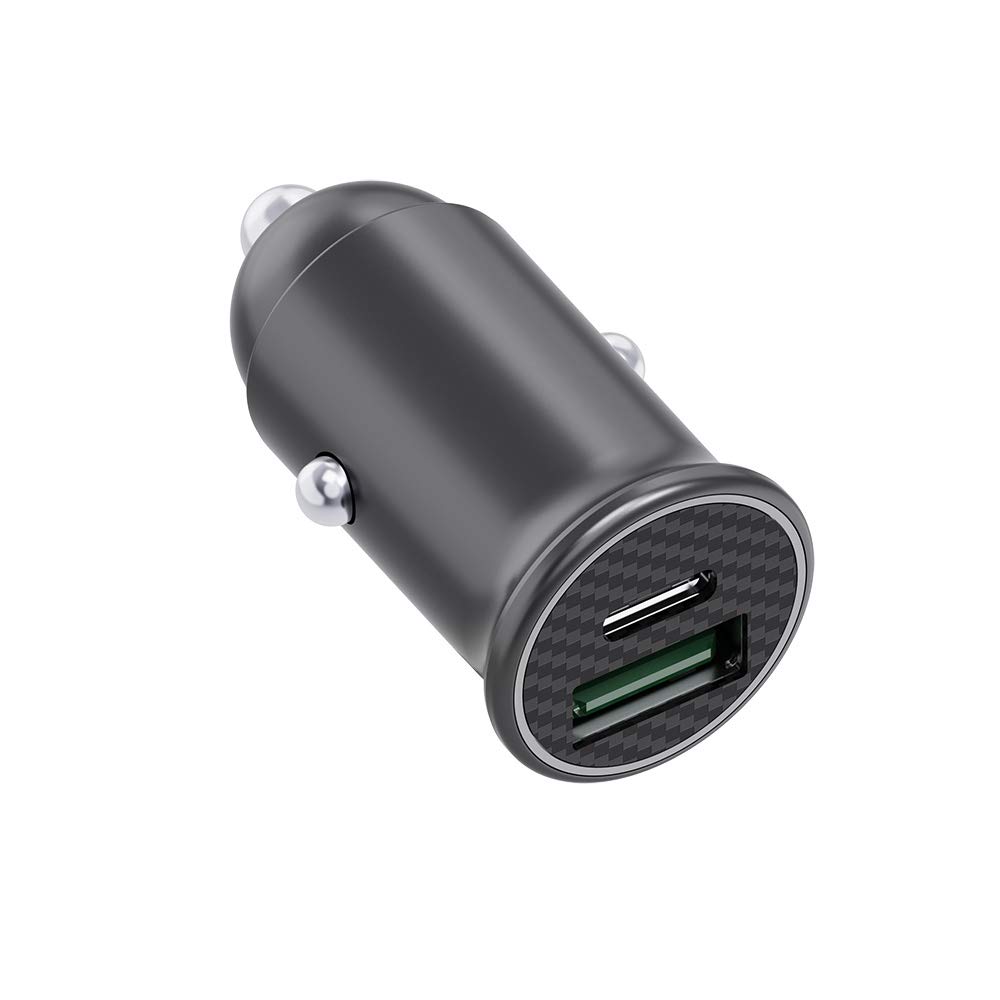 WE - Cargador de mechero de Coche con 2 Puertos USB (USB-A MAX 18 W+ USB-C MAX 60 W) QC y PD 3.0 para Smartphone, Tablet, PC, GPS y más Encore.