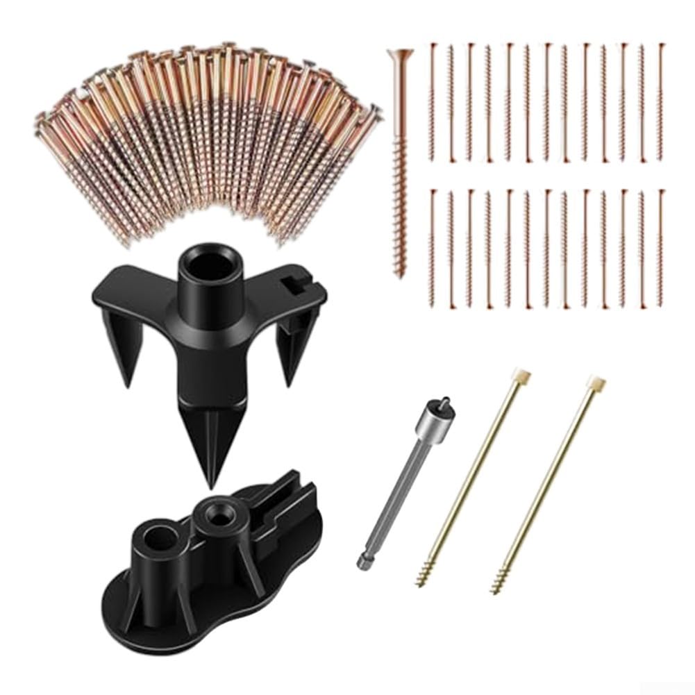 El kit Squeak No More elimina el chirrido del suelo, se adapta a la mayoría de suelos de madera dura, kit de reparación de suelos, contiene 5 herramientas auxiliares y 50 tornillos