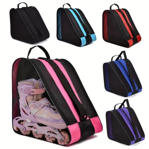 Bolsa para patines de gran capacidad con 3 capas y correa ajustable 4