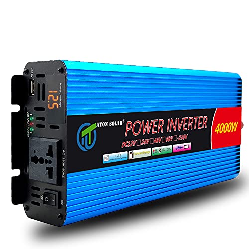Inversor,Inversor Coche Pase el inversor Inteligente del automóvil 12V / 24V a 220V Inicio 300W500W1000W Convertidor de energía(12v3000w)