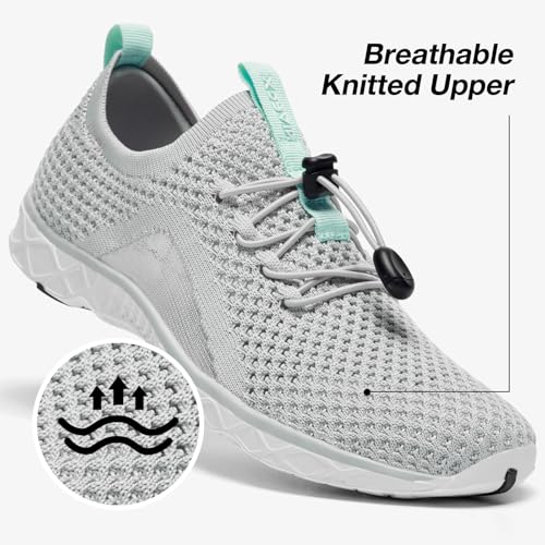 Image of ALEADER Xdrain Women's Water Shoes Mesh Slip On Aqua Shoes for Beach, Swimming, Travel & Tennis