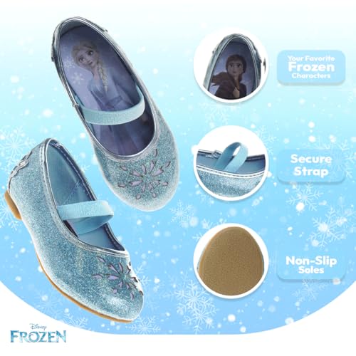 Disney Girls Mary Jane Flats - Kids Character Princess Dress up Slip-on Shoes (Toddler/Little Kid)4