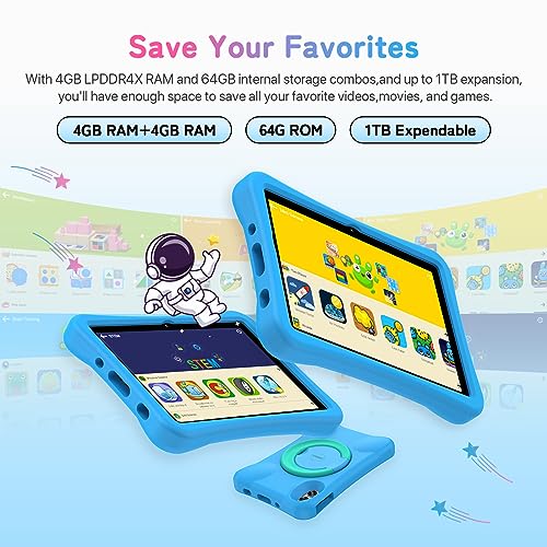 Image of UMIDIGI G1 Tab Android Kids Tablet, 10.1 inch Display, 8GB+64GB, WiFi 6, 8MP Dual Camera, Quad-Core, 6000mAh Battery, BT5.0, Eye Care, Parental Control