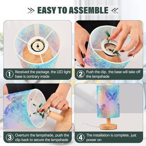 Lámpara de mesa colorida para cuarto de niños miniatura 4