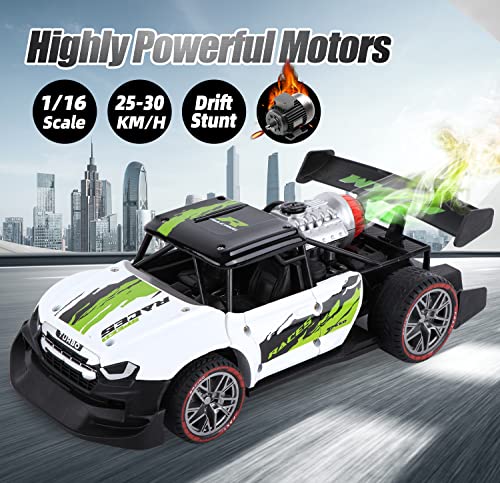 Onthego Remote Control Car,2.4 Ghz Metal Rc Cars With With Spray & Light, Hot Wheels Rc Cars, Electric Sport Racing Hobby Toy Car With Rechargeable Batteries,Cool Rear Wing Car Gift For Kids Boys #TOP1