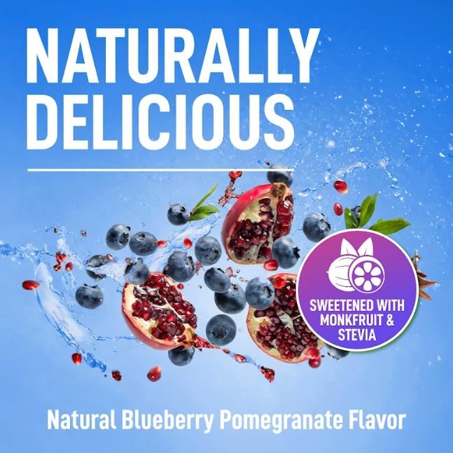 Keppi Electrolytes Powder – Blueberry Pomegranate Flavor 50 Servings – No Sugar Hydration Supplement with Potassium, Magnesium, Sodium – Keto, Vegan, Fasting-Friendly, Zero Calorie Electrolyte Drink