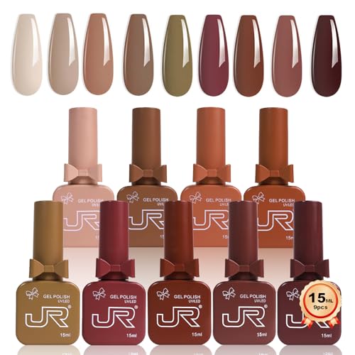 JR Brown Gel Polish Set