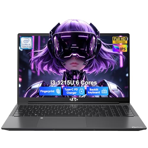 Image of NIMO 15.6 inch FHD Laptop, Inter 6-Core i3-1215U 16GB RAM 512GB SSD (Up to 4.4GHz, Beat R5 7520U) Computer with 180 Viewing Wi-Fi 6 Backlit KB 2-Yr Warranty 65W Fast PD, for Business School and Home