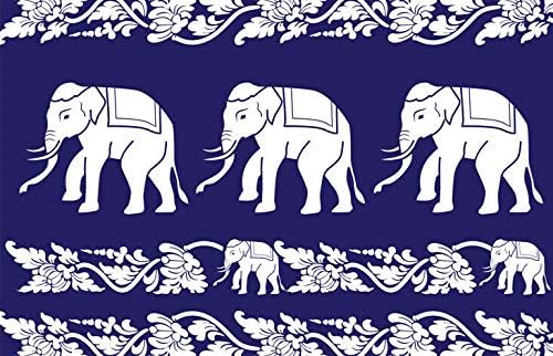 Destination Vinyl Pens Beautiful Indian Elephants Art Print Black Ballpoint Pen - Student #15597
