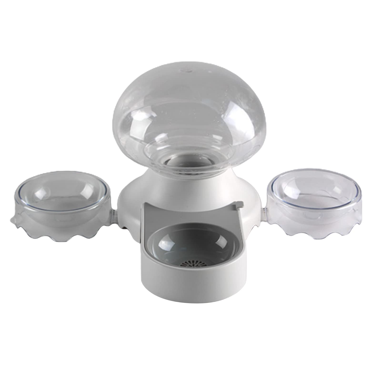 Fontaine à eau pour chat silencieuse à filtration continue avec distributeur nourriture