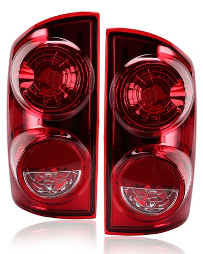 Image of OKLPF Rear Brake Tail Lights Assembly Compatible With 2007 2008 Dodge Ram 1500,2007-2009 Dodge Ram 2500 3500,Replace CH2800165 CH2801165,Not Includes Bulbs,Replacement Red Taillights Assembly