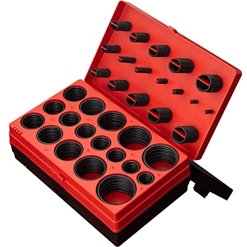 CCLIFE Zestaw uszczelek O-ring 419 elementów Zestaw uszczelek NBR Ø3-50 mm Uszczelki O-ring Zestaw uszczelek gumowych Assortyment pierścieni uszczelniających