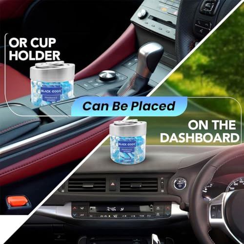 Image of BKN Super Fragrance Black Odor Car Air Freshener B0-10| 130g Bubble Gel Balls | Long-Lasting Scent for Home, Office, Car, Bathroom & Closet | Odor Eliminator & Room Deodorizer (Cologne)