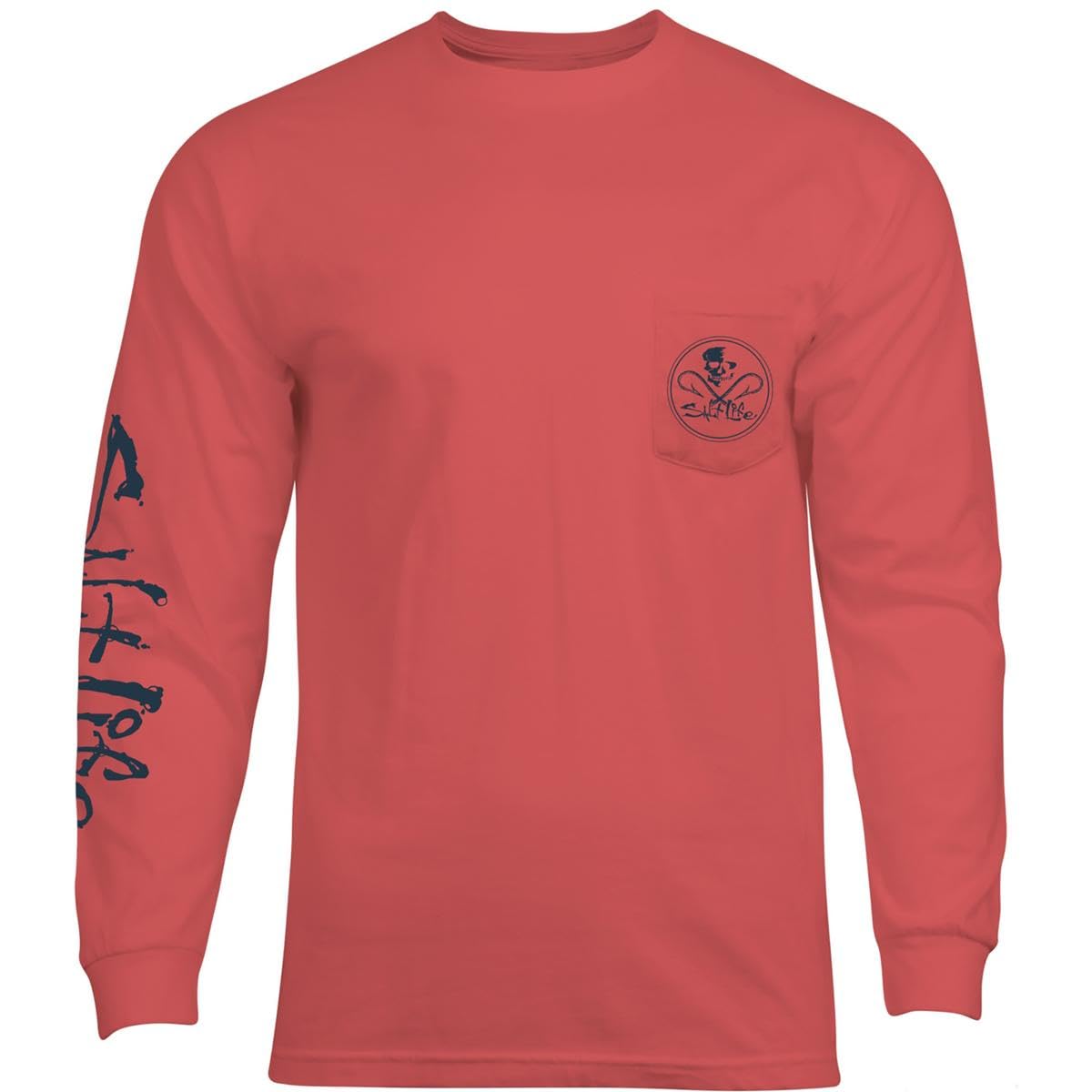 Salt Life Mens Skull and Hooks Long Sleeve Classic Fit Shirt