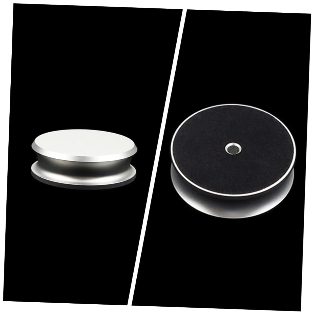 Stabilizzatore Bilanciato per Giradischi in Lega di Alluminio Argento | Riduzione delle Vibrazioni, Uso Semplice, Design Semplice e Linee Eleganti