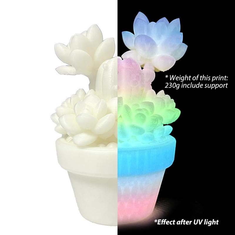 Image of Rainbow Glow in Dark PLA 1.75mm 250g Spool Bright Luminou 3D Print Filament