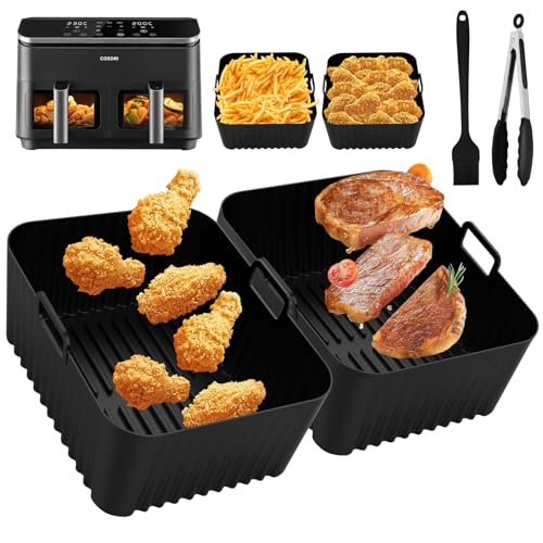 POFIBO Freidora de aire caliente Accesorios para freidora de aire caliente COSORI 8,5 L, molde de silicona para freidora de aire caliente Cosori, sin BPA, reutilizable y apta para alimentos, accesorio