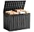 GGYI 50 GallonOutdoor Storage Box,Resin Deck Boxes Waterproof, IndoorOutdoor Bin for Package Delivery, Patio Cushions, Gardening Tools, Lockable, UV Resistant