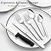 Pleafind 72-Pieces Silverware Set for 12, Flatware Set with Steak Knives, Stainless Steel Cutlery Set, Include Forks Spoons and Knives Set, Dishwasher Safe Utensil Sets for Home Restaurant