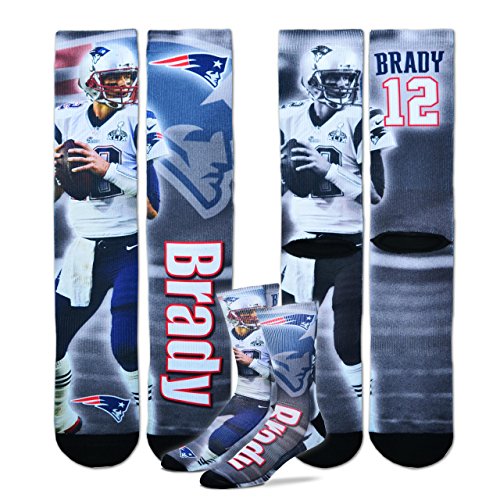 For Bare Feet Tom Brady New England Patriots NFL Drive Player Profile Socks