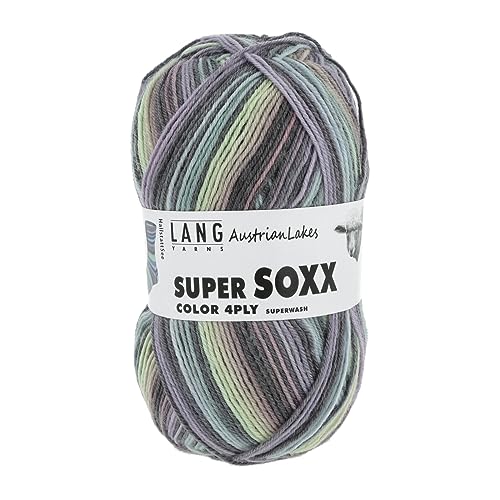 Lang Yarns - Super Soxx Color 0424 Pelote de laine à 4 fils Coule...