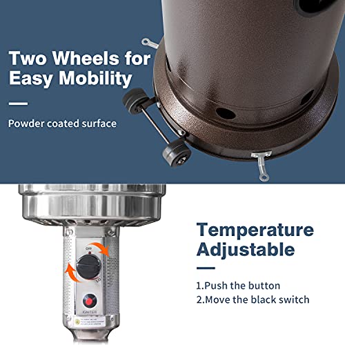 image for LAUSAINT HOME Patio Heater for Outdoor Use,48000 BTU Rapid Heating Ene