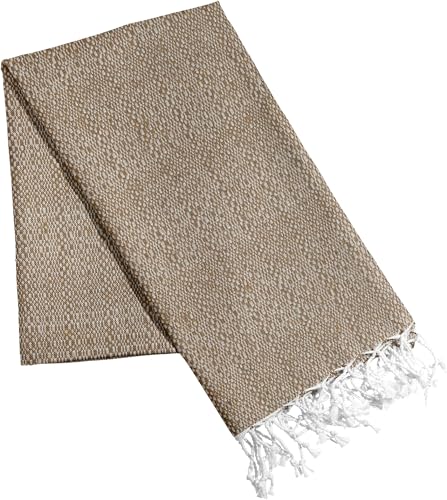 HOME ZEN HOUSEHOLD LINEN Pareo   Toalla Fouta unisex de algodón reciclado, 90 x 170 cm, absorbente, multicolor, para playa, playa y piscina Art Reana (beige)
