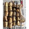 Rustic Iron Tin Metal Vintage Cow Bells Jingle for Wind Chimes and Crafts 2 H Antique Brass Covering Bells Craft Bells Christmas Bell Ornaments Set of 20 Pieces