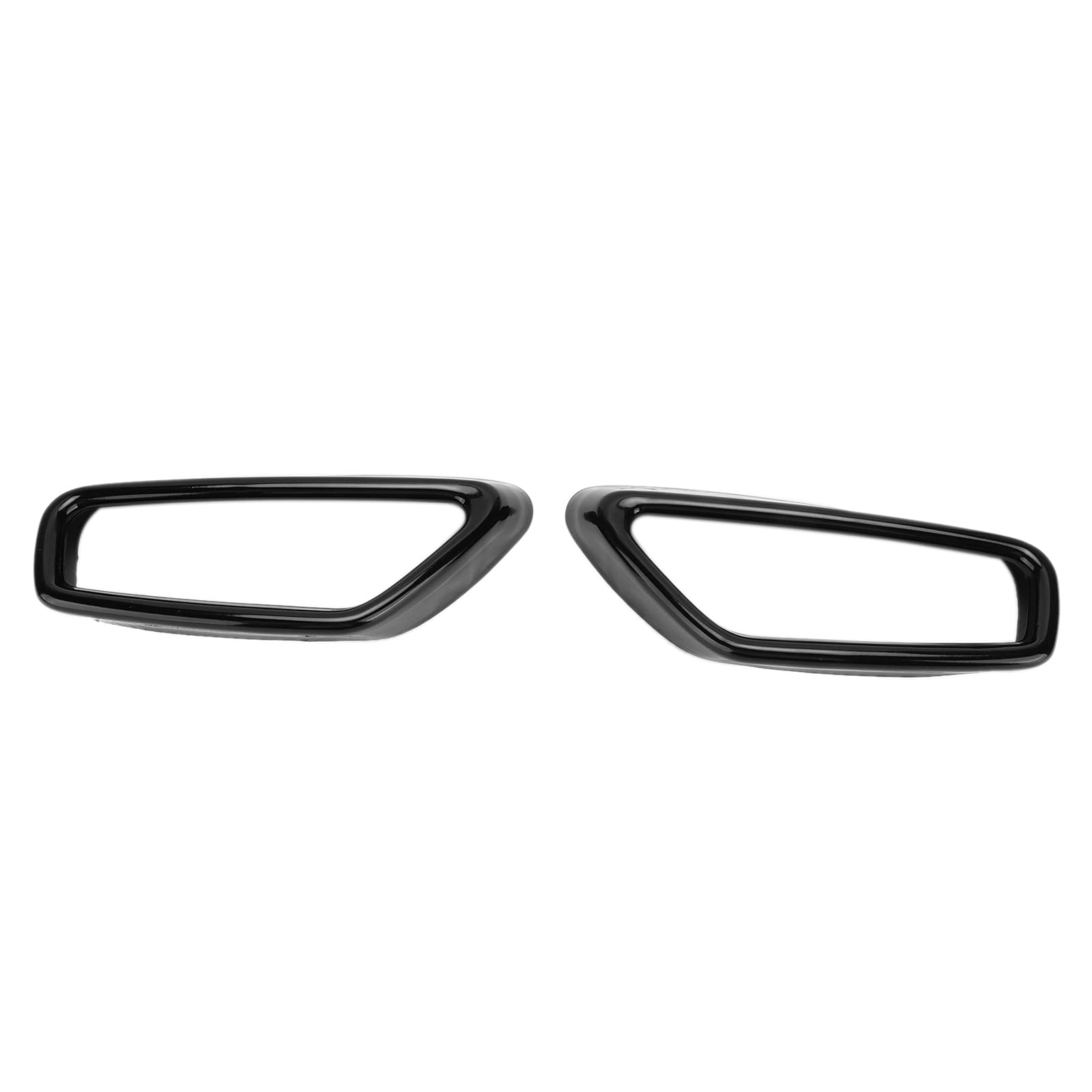 G30 Auspuffblende Schwarz, Auspuffspitzen G30, 2-Teilige Auspuffendrohr-Spitzenabdeckung Schwarz Glänzend Ersatz für 5er G30 G38 2018–2021
