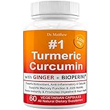 Best Turmeric Curcumin with BioPerine Black Pepper and Ginger. 15X High Potency with 95%...