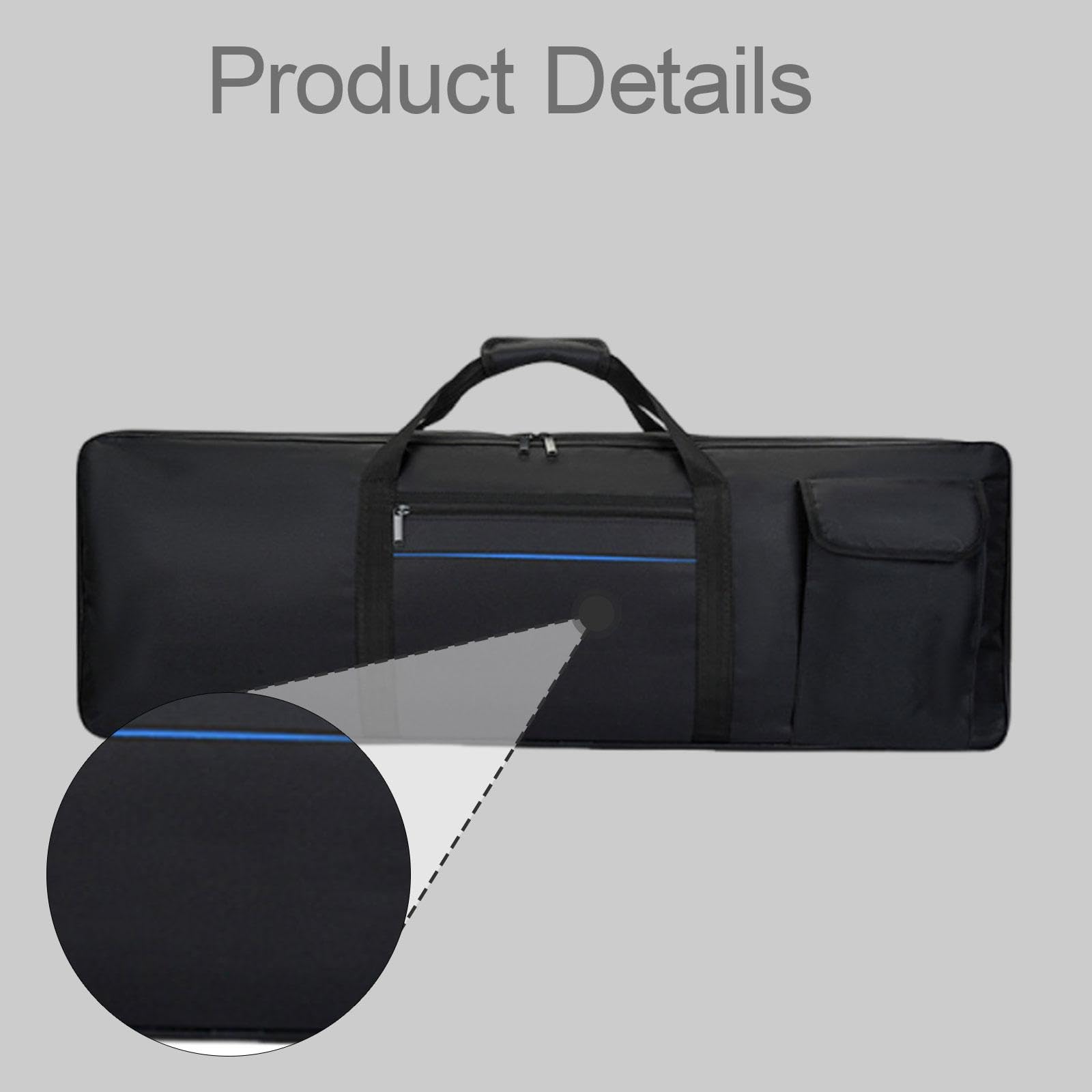 DuskHaven Étui de Transport pour Clavier 61 Touches, Fabriqué En Tissu Oxford Imperméable, avec Rembourrage Intérieur épais, Format Sac à Main et Poche, Petit