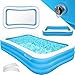 KESSER® Aufblasbarer Pool Familienpool für Kinder und Erwachsene Gartenschwimmbad Familienschwimmbad Sommer 240x142x56 cm Planschbecken 613 Liter Füllmenge Kinderfreundlich Entwässerungslöcher