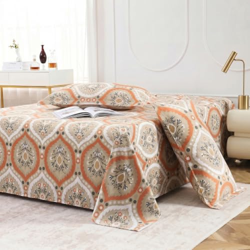 Image of Dew Cotton Bedsheet for Double Bed 160 TC 250 x 225 CM, Brown
