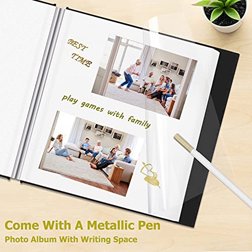 Fotoalben Selbstklebend, Adkwse Fotoalbum zum Selbstgestalten, Album Fotobücher DIY Scrapbook Groß mit 60 Schwarz Seiten… – Bild 4