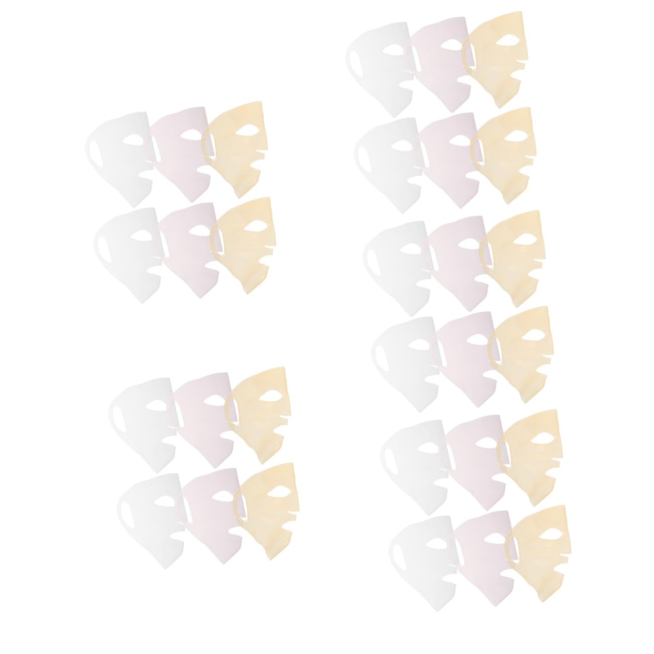 minkissy 5 Set Di Per Il Set Di Bellezza Maschera in Silicone Riutilizzabile Per La Della Pelle Per Idratare E Illuminare 6 Pezzi * 5