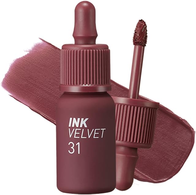 Peripera Ink the Velvet Lip Tint | High Pigment Color, Longwear, Weightless, Not Animal Tested, Gluten-Free, Paraben-Free | #031 WINE NUDE, 0.14 fl oz