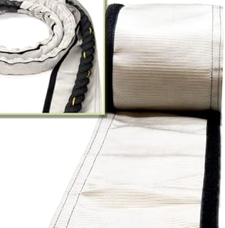 TOPITOP Battle Ropes Removable Protective Sleeve, Perfect Workout Ropes for Home Gym or Outdoor. Poly Dacron Exercise Rope for Professional, 30 ft x 1.5 (Light Grey, Nylon 27 ft Length)