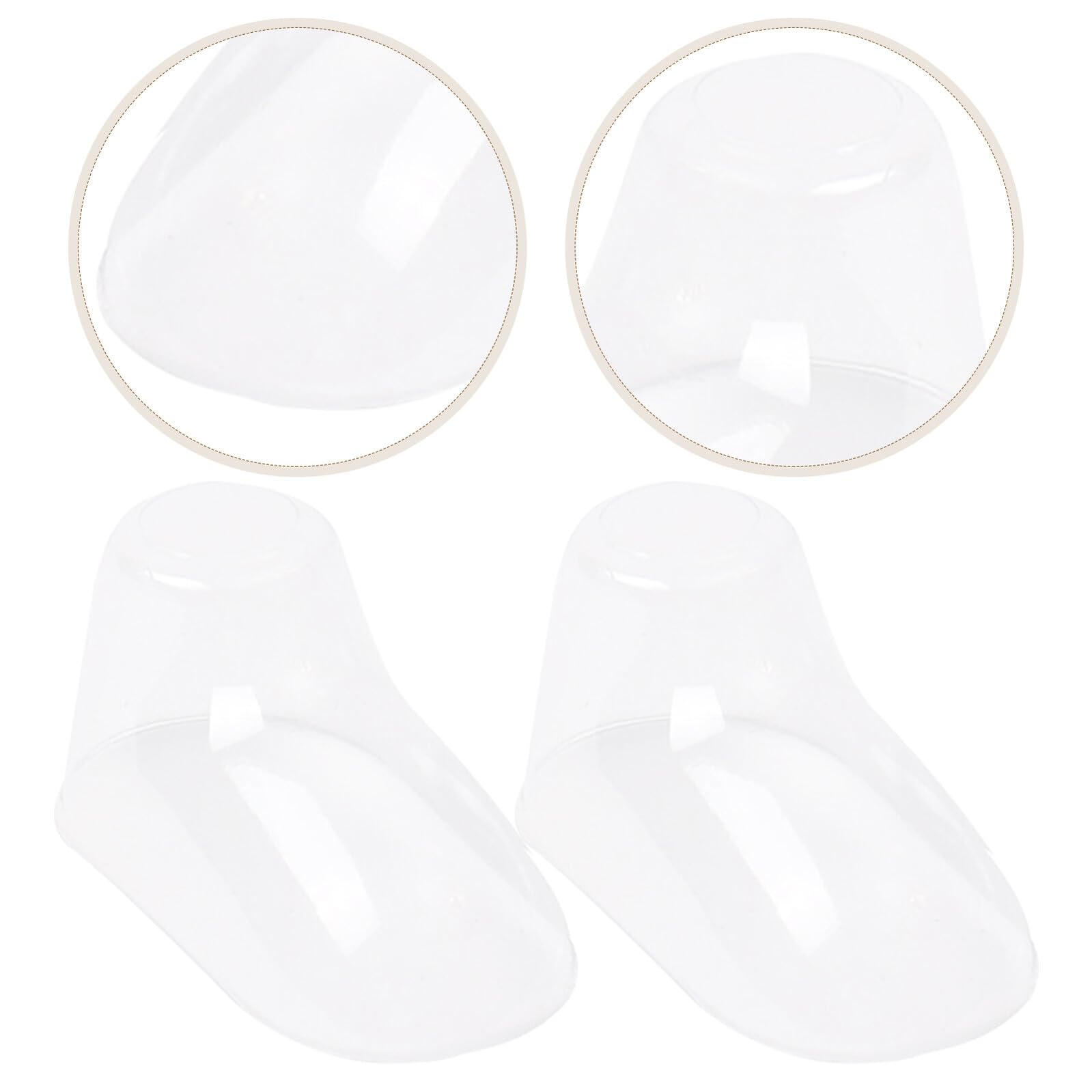 BESTYASH 100 Stück Kunststoff Schuhstützen für Kleinkinder 9cm Transparente Babysocken Fußformen Sockenhalter Zur Schuhform Erhaltung und Präsentation