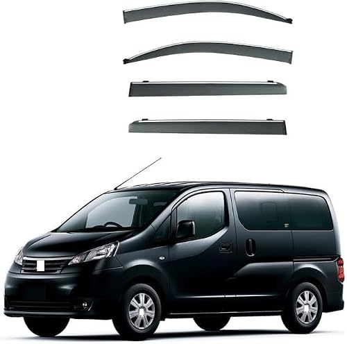 FengXH Window Deflectors for Mitsubishi DELICA Van D3 2011-2019 - 4pc Smoke Tint, Waterproof, Noise Reducing.