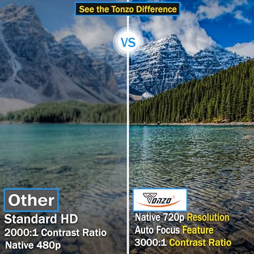 Tonzo® Cinema X-3 Projector 1280x720 Native Resolution, 5000 Lumen-Ultra Sharp Images, Wi-fi, Preinstalled OTT,2.69'' LED TFT Projector System... - Image 4