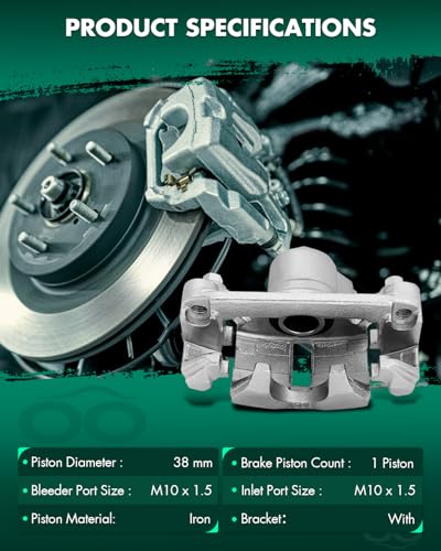 Image of SCITOO 18B4645 Rear Right Disc Brake Caliper w /Bracket Fit For Buick For Rendezvous 2002-2007,For Chevy For Venture 1997-2005,For Oldsmobile For Silhouette 2002-2004,Single Piston