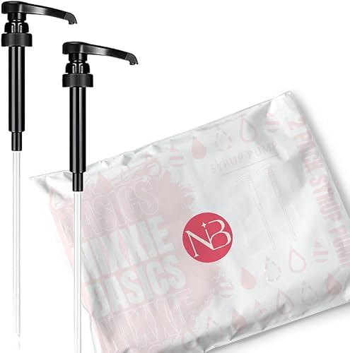 NixxieBasics - Bombas de jarabe de café de 25.4 onzas (25.4 fl oz) se adapta a (Torani, DaVinci, Starbucks, Jordans Skinny, Top Creamery, Allgero)