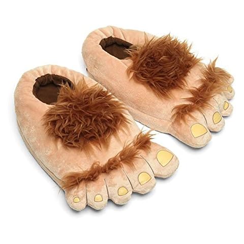 Ibeauti Little Kids Furry Monster Adventure Slippers, Comfortable Novelty Warm Winter Hobbit Feet Costume Slippers for Boys Girls Cover
